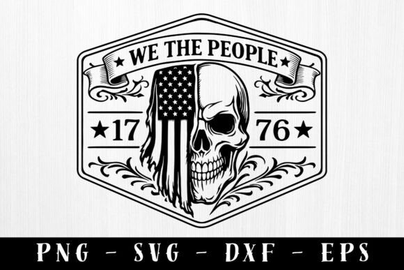 Download We the People 1776 Hat Patch Skull SVG - Skull Collection