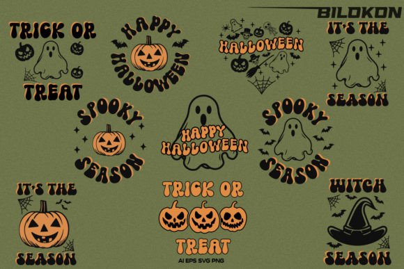 Download Happy Halloween Design SVG Bundle - Happy halloween design Collection