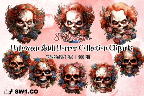 Download Halloween Skull Horror Scary Clipart - Skull Collection