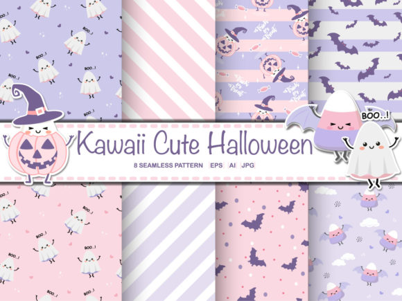 Download Digital Paper Pack Kawaii Cute Halloween - Cute halloween Collection