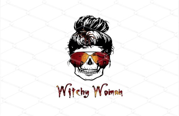 Download Witchy Woman - Halloween Skull Bun - Skull Collection