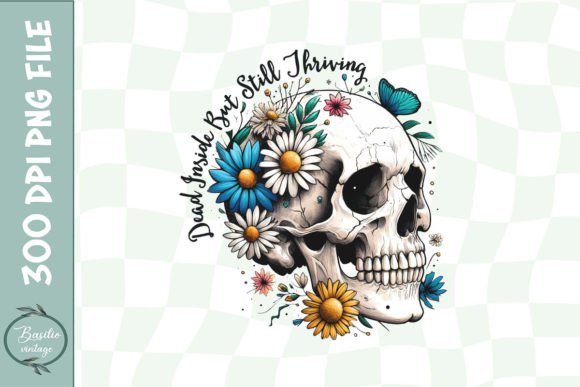 Download Dead Inside but Still Thriving Skull PNG - Skull Collection