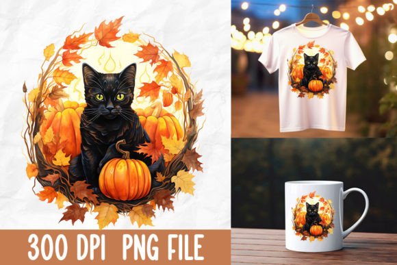Download Happy Halloween Black Cat Pumpkin Fall - Happy Collection
