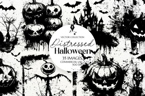 Download Distressed Halloween Designs SVG &amp; PNG - Halloween designs svg Collection