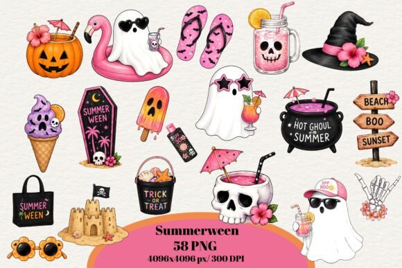 Download Summerween PNG Bundle, Cute Halloween - Cute halloween Collection