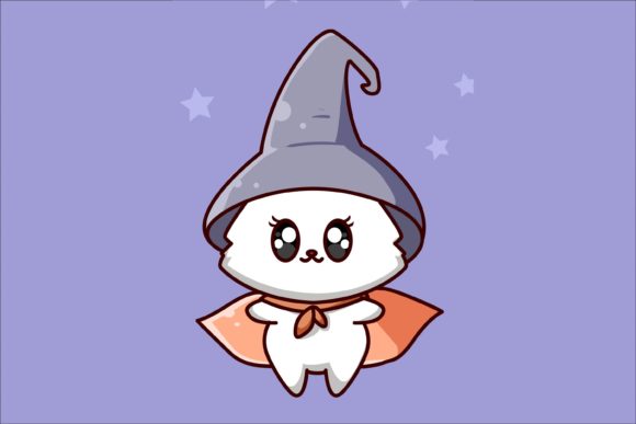 Download Happy and Funny Witch Cat Cartoon - Happy Collection