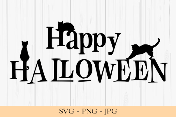 Download Happy Halloween Black Cats SVG PNG - Happy Collection