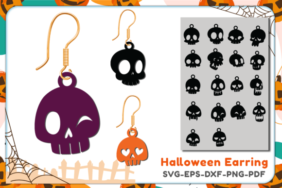 Download Halloween Earring Svg,18 Skull Skeleton - Skull Collection
