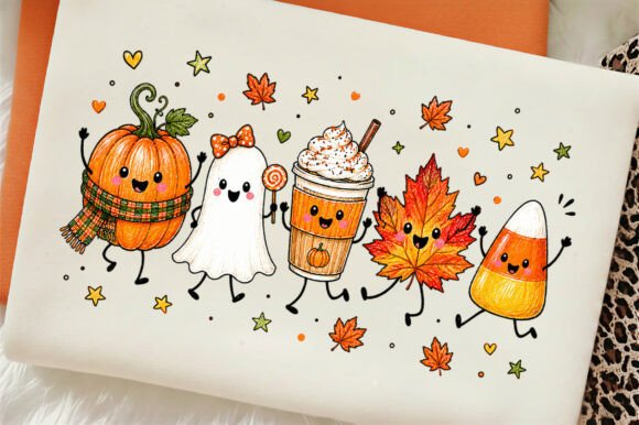 Download Cute Halloween Autumn Characters PNG - Cute halloween Collection