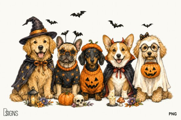 Download Cute Halloween Fall Dog Lover Clipart - Cute halloween Collection