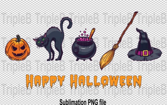 Download Happy Halloween Black Cat Sublimation - Happy Collection